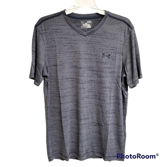 Under Armour Grey Heat Gear Loose Fit Athletic T- Shirt - Picture 1 of 9